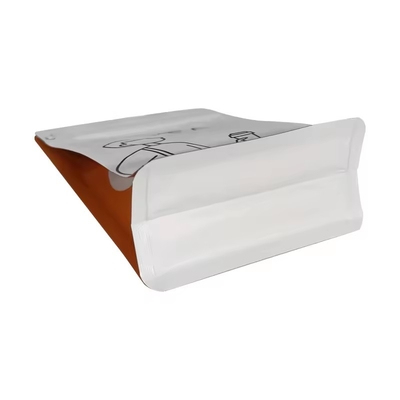 بازیافتی سفارشی چاپی تخت پایین 250g 1Lb فنجان کیف کیسه های دریچه جانبی Gusset بسته بندی جانبی