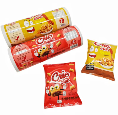 بسته بندی چاپی پلاستیکی کیسه لایه گرم غذای میان وعده کیسه BOPP PET آلومینیوم CPP PE سیب سیب زمینی بسته بندی فیلم رول