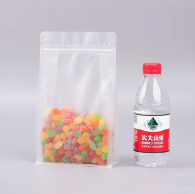 سفارشی تخت پایین هشت طرف مهر و موم شفاف شفاف Zip Lock میوه خشک مواد غذایی برنج بسته بندی پلاستیکی