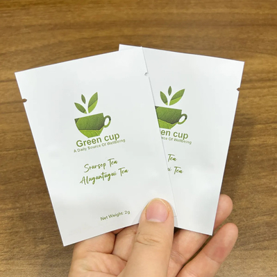 Factory Price Tea Sachet Own Design Foil Lining Custom Tea Powder Three Side Sealed Bags Vitamin Capsule Pouches
