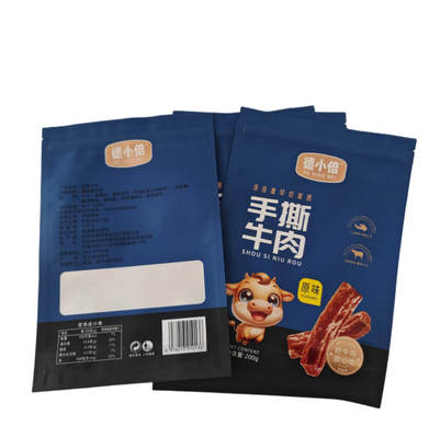 PET/VMPET/PE Matte Vertical Zipper Bag With UV Printing High For Barrier Design ویژگی درجه غذایی