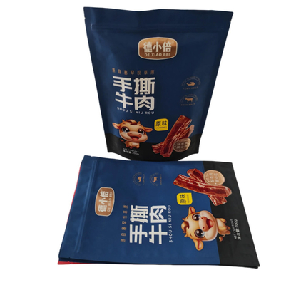 PET/VMPET/PE Matte Vertical Zipper Bag With UV Printing High For Barrier Design ویژگی درجه غذایی
