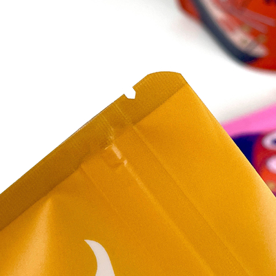 کیسه پلاستیکی با زیپ قابل استفاده مجدد بیسکویت میان وعده های غذایی کیف ایستاده ضد رطوبت بسته بندی بسته بندی شده