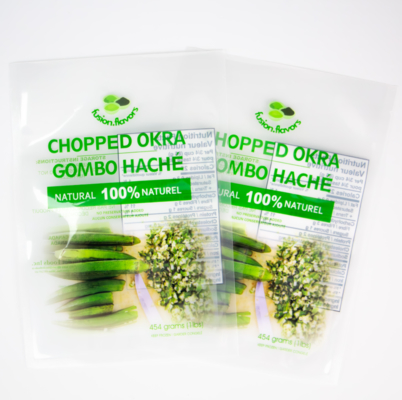چاپ دیجیتال سفارشی شفاف 1 پوند بسته بندی Okra خرد شده کیسه پلاستیکی کیسه خلاء سبزیجات