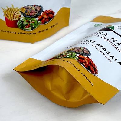 Custom Printed Stand-Up Ziplock Pouch For Food Packaging For Snack Candy Powder Nuts Dry Spice Powders Sugar