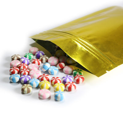 کیسه های بسته بندی پلاستیکی سطح براق CMYK با مواد نیمه آلومینیومی