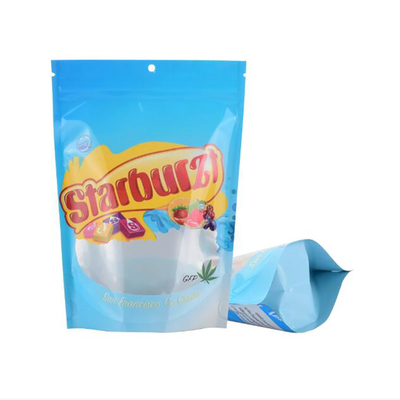 MOQ 100 کیسه های پلاستیکی ایستاده چاپ شده سفارشی برای بسته بندی مواد غذایی