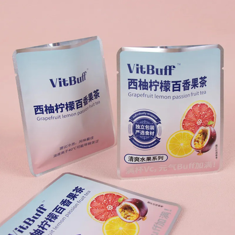 سفارشی کوچک گرمای مهر و موم سه طرفه مهر و موم میوه های مته پاکت خالی چای پاکت خالی برای چای ضد رطوبت پاکت زیپ